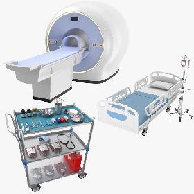 Three Medical Furniture 3D model
